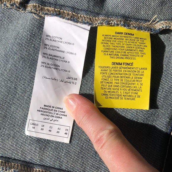 Love & Legend Size 16 Military Denim Jacket - Picture 5 of 11